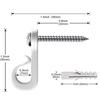 Ganchos de Iluminación Listos de Fábrica Ganchos de Tornillo para Guirnaldas de Luces de Plástico Ganchos para Colgar Macetas Luces de Navidad con Colgador Oculto