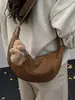 Yozzi 2026 principios de otoño nueva moda bolsos casuales simples de textura para el día a día bolso cruzado versátil bolso tipo albóndiga retro