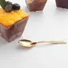 Talheres dourados, tigelas de piquenique, tigelas de festa, tigelas de cerâmica de imitação, talheres ocidentais, tigelas de salada douradas, tigelas de macarrão, tigelas de sopa, facas, garfos e colheres