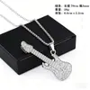 Collar Colgante de Guitarra de Música Hip-Hop Europea y Americana Transfronterizo Cadena de Suéter de Acero de Titanio Disco Callejero Colgante Joyería de Moda