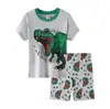 Ropa de Casa Manga Corta para Niños con Historia de Aviones Traje de Verano para Niños Traje para Aire Acondicionado Pijama de Dibujos Animados C04