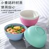 Venta Caliente Transfronteriza Tazón de Arroz de Plástico Extra Grande Juego de Tazones de Plástico Tazón para Sopa Tazón para Ensalada Juego de Tazón con Cuchara y Palillos de Plástico para Niños