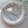 Cordón Trenzado Hecho a Mano con Perlas de Agua Dulce Naturales y Magnesita, Adecuado para Colgar Amuletos Budistas, Hebilla de Seguridad, Agujero Horizontal, Cordón para Colgante con Doble Agujero