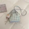 Nova Bolsa Saco Xadrez 2026 para Mulheres, Estilo Coreano, Nicho, Estilosa, Casual, Para o Dia a Dia, Bolsa de Ombro Único Transversal