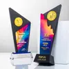 Nuevo Trofeo Creativo de Pizarra, Mármol y Cristal para Empleados Destacados, Reunión Anual Conmemorativa, Producción de Medallas Coloridas de Alta Gama