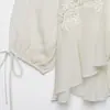 Camisa Elegante de Moda com Bordado de Renda Lisa para Mulheres, Nova Coleção Primavera 2026 da AliExpress Transfronteiriça 5919203