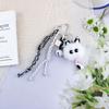 Creativo lindo nudo de cuerda de bola de pelo pequeño elementos de campana pequeña cadena de cuerda para llavero combinable cadena decorativa adornos colgantes para mochila escolar de hombres y mujeres