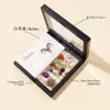 Caixa de Conjunto de Chaveiros de Cristal Natural Transfronteiriço 12 Constelações Pedra de Desmagnetização de Cristal dos 7 Chakras Decoração Pendente para Bolsa DIY
