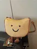 Bolsa Pequeña con Cara Sonriente Linda para Mujer de Comercio Exterior Transfronterizo, Nueva Bolso de Paja Tejido Estiloso de Dibujos Animados, Bolso de Hombro Único Cruzado al Cuerpo Venta al por Mayor