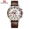 Reloj deportivo casual impermeable de moda para hombre, reloj de estudiante Pinduoduo con correa de cuero y calendario, de cuarzo