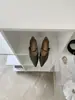 [] Zapatos Planos de Punta Francesa para Mujer 2026 Otoño Nuevos con Plataforma Interna de Altura, Tacones Gruesos Altos, Zapatos de Una Sola Pieza con Hebilla Metálica