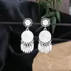 Pendientes Miao Étnicos de Borla Larga Estilo Nuevo, Pendientes Exagerados de Declaración de Moda Estilo Étnico de Plata Miao de Lujo Ligero