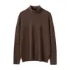 Nuevo Suéter de Punto de Cachemir 100% Puro para Otoño e Invierno, de Primera Línea, Listo para Usar, Cuello Alto para Hombre, Color Sólido, Jersey Base