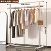 Perchero de Piso de Acero Inoxidable Perchero de Exhibición de Ropa para Interiores Perchero de Exhibición para Transmisiones en Vivo Secador de Ropa Perchero Doble Barra