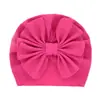 Comercio Exterior Gorra de color liso para niños bebé moño grande sombrero indio gorro para envolver la cabeza de bebé 12 colores