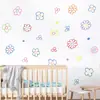 Br0843C Dibujos Animados Creyón Grafiti Flores Pequeñas Lindas Pegatinas de Pared Autoadhesivas Decoración de Pared de Fondo para Habitación de Niños Pegatinas