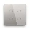 Interruptor de Control Remoto Inteligente Wifi Tuya Interruptor de Control Remoto Táctil Panel de Vidrio Enchufe UE Interruptor para Hogar Inteligente Cero Fuego