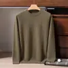 Novedad Otoño 2026 Suéter 100% Cachemira Pura para Hombre Cuello Redondo Casual de Negocios Color Sólido Estilo Minimalista