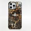 Adecuado para funda de teléfono Apple 16promax personalizada con estampado de leopardo japonés y coreano para iPhone 15 estéreo Saturn 14 rígida 13 creativa
