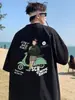 Camiseta de Algodão Puro de Manga Curta para Meninos com Estampa de Desenho Animado Verão 2025 Linda Blusa para Adolescentes, Alunos do Ensino Fundamental II e Médio