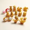 Lingotes de Oro Simulados, Cerditos de la Fortuna, Mini Tazones Dorados, Cofres del Tesoro, Accesorios de Pegamento Cremoso, Accesorios Dorados de Resina para Manualidades de Año Nuevo