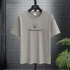 Comercio Exterior Manga Corta para Hombre Verano Nuevo Estilo Algodón Modal Moderno de Gama Alta Camiseta Versátil Cuello Redondo Superior para Hombre