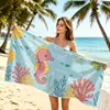 Nueva Toalla de Playa de Microfibra Estampada con Diseños Personalizables, Exportación Transfronteriza de Poliéster-Nailon Toalla de Baño Grande