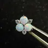 F136/G23 Liga de Titânio Opala Pequena Bola de Algodão Joia para Piercing Studs de Titânio para Orelha Studs para Lábio Studs para Hélice da Orelha Atacado