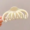 Grampo de Cabelo Elegante de Acrílico Formato Tubarão Grande Pegador para Mulheres com Acessórios de Cabelo de Luxo Adequado para Volume de Cabelo na Parte de Trás da Cabeça