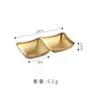 Prato Pequeno Dividido Personalizado de Aço Inoxidável Prato para Molho de Soja e Vinagre Prato para Molho de Mergulho de Hot Pot Prato para Temperos Prato para Molho de Mergulho de Churrasco Coreano