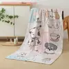 Toalla de Baño Grande de Algodón Puro Clase a Madre y Bebé Toalla de Baño de Gasa de Algodón Puro Toalla de Baño Bordada con Dibujos Animados Súper Suave Lavable a Máquina