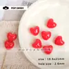 Cuentas Acrílicas de Color Natural en Forma de Corazón con Agujero Recto para Cadenas de Teléfono y Llaveros DIY, Cuentas Sueltas que No se Desvanecen