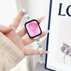 Correa de Metal con Patrón de Seda para Reloj con Diamantes Adecuada para Apple 9 10 11 Samsung Huawei 11 Gt5 Fit4 Xiaomi Pulsera
