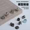Conector tres en uno para muebles de panel rueda con cubierta negro plomo tuerca de hierro 15 mm gabinete 12 mm hebilla de bloqueo rueda excéntrica