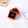 Caja de Empaque de Joyería con Moño Naranja Caja para Pulsera Anillo Aretes Caja de Joyería Simple Caja de Regalo