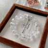 [Claro como prometido] Pulsera de Cristal Blanco Natural Acer Cristal Blanco Elegante Pulsera Joker Mejor Amiga Regalo para Mujer