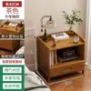Mesa de noche sencilla, Estante de almacenamiento de lujo ligero y de alta gama, Gabinete lateral para dormitorio de casa, habitación de alquiler, Almacenamiento de mesita de noche para el hogar