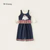 Colección de Ropa para NiñasConjunto de Dos Piezas de Manga Larga para Niños, Ropa Súper Linda para Niñas, Atuendos de Otoño Estilo Universitario