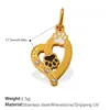Novo Estilo Doce e Fofo Europeu e Americano DIY Pingente de Estrela, Lua e Coração com Diamante Aço Inoxidável Banhado a Ouro 18K Acessórios Criativos