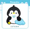 Parche de Bordado Autoadhesivo de Pingüino de Peluche para Chaquetas de Plumas Infantiles, Decoración de Fundas de Teléfono, Reparación Linda de Agujeros en la Ropa