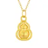 Tienda de Oro China Colgante de Calabaza Dorada Oro Puro 999 Calabaza Fu Lu Shuangquan de los Ocho Tesoros Collar Regalo de Drenaje para la Industria de la Belleza