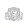 Anel Quadrado Pequeno Full Diamond de Zircônia de Prata Pura Tonglin, Toque de Luxo Leve de Alta Qualidade, Prata 925, Joias de Prata de Grande Marca, Anel de Prata, Anel de Casamento