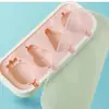 Molde para Helado Grado Alimenticio Fácil Desmoldeo Casero Dibujos Animados Molde para Helado con Tapa Infantil Paleta Paleta Molde