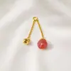 Accesorios de Ágata Fuente de Sal Colgante Pequeño para Manualidades Material de Ágata Carmesí Natural Forma de Calabaza Accesorios para Joyería DIY