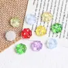 Cuentas de vidrio de trébol de cuatro hojas de colores con acabado horneado, cuentas sueltas de trébol de la suerte, joyería hecha a mano para DIY, cadena para teléfono y accesorios de cuentas