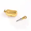 Fivela de lingote de aço titânio fivela de amendoim aço inoxidável ouro 18K real pulseira fivela de colar acessórios de joias DIY em estoque