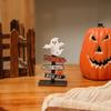 Suprimentos decorativos transfronteiriços para novos festivais de fantasmas Halloween Letras de abóbora Enfeites de madeira Enfeites de mesa fantasma em forma de árvore