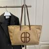 Bolsa vintage grande capacidade feminina 2025 nova bolsa de ombro casual de couro macio bolsa tote personalizada bolsa de viagem de curta distância