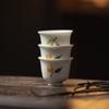 Taza de Té de Níspero de Porcelana Blanca Mi Yan Pintada a Mano Cerámica Hecha a Mano Taza Maestra de Peso Ligero Taza Individual para Degustación de Té para el Hogar Taza para Oler la Fragancia