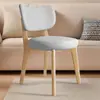Silla nórdica de madera maciza, silla de comedor simple y moderna, silla con respaldo de moda estilo italiano para restaurante y uso doméstico, silla color crema manzana